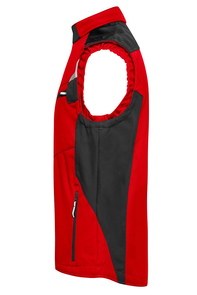 Workwear Softshell Vest - STRONG - "JN845" in Red/Black, Größe 6XL - Daiber