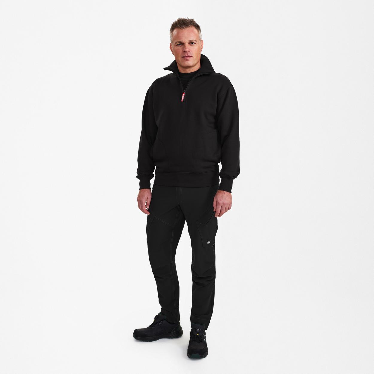 ENGEL Extend Sweatshirt mit hohem Kragen in Schwarz, Größe XS