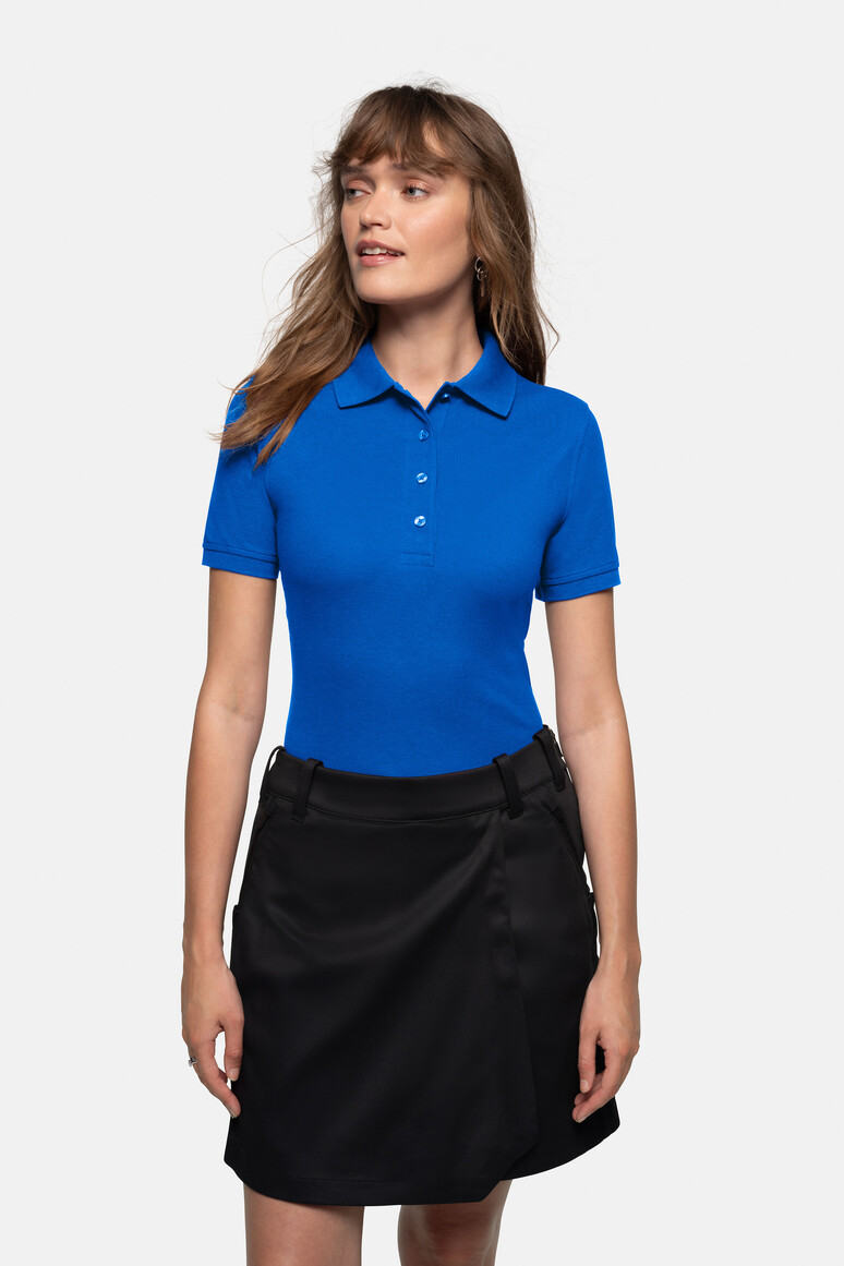 HAKRO 216 Damen Poloshirt MIKRALINAR® in Royalblau, Größe 6XL