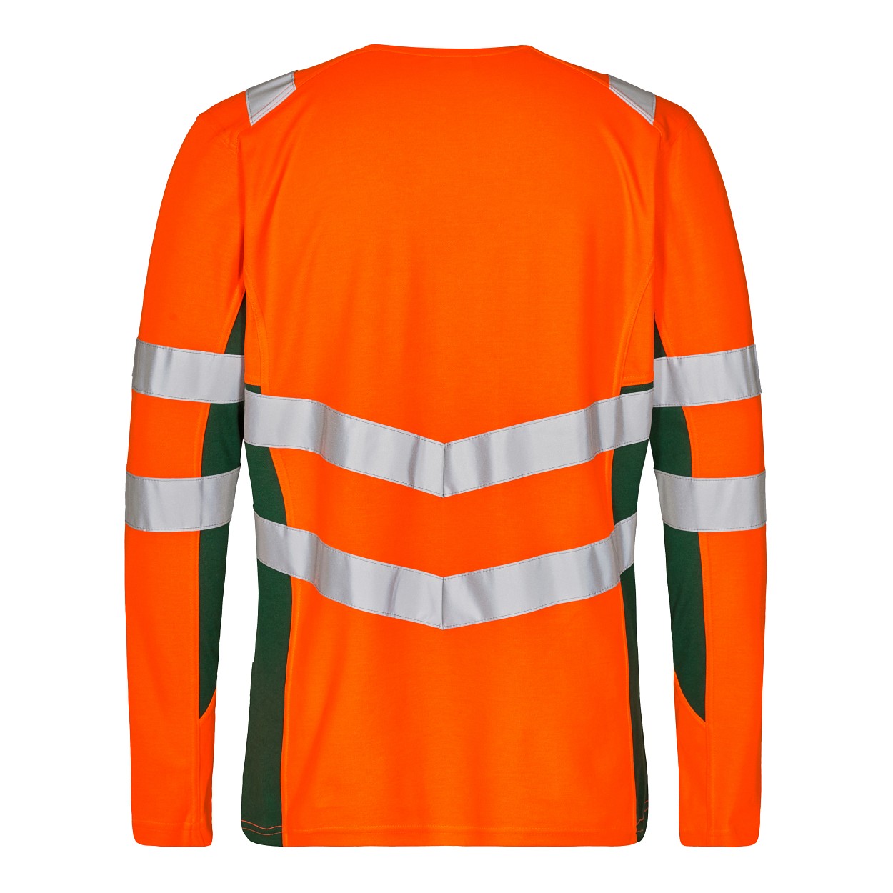 ENGEL Safety Langarm-Shirt in Orange/Grün, Größe XS
