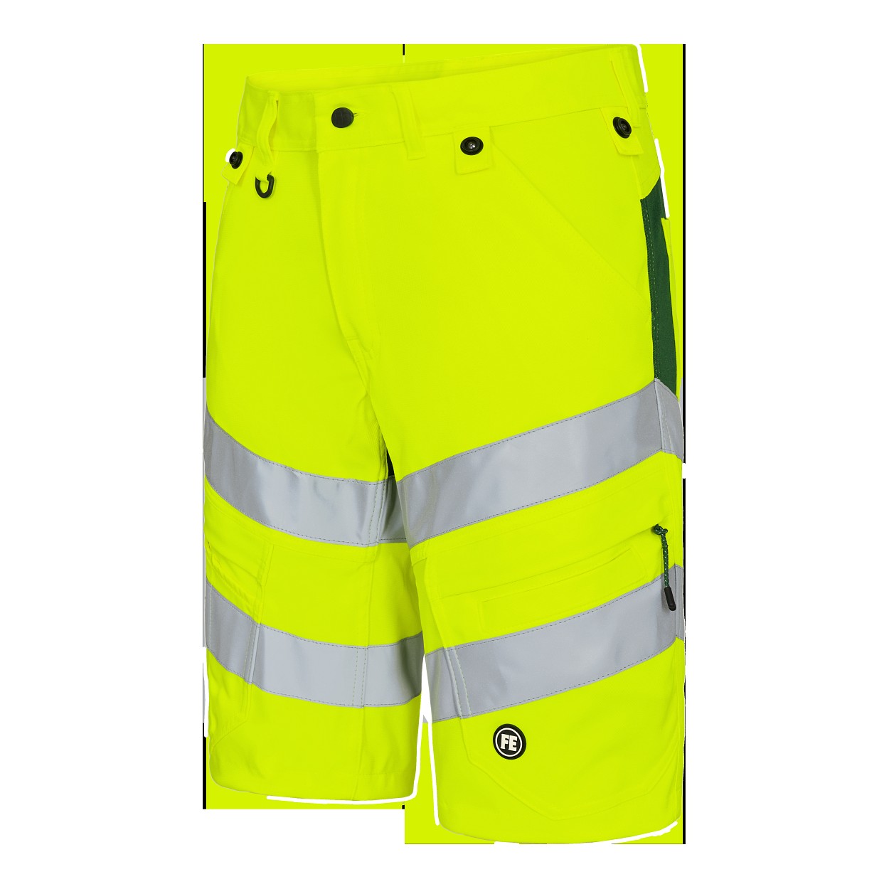 ENGEL Safety Arbeitsshorts mit 2-Wege-Stretch in Gelb/Grün, Größe 54