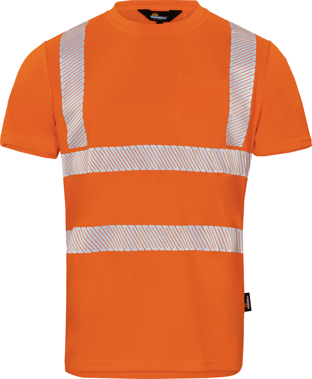 Warnschutz-T-Shirt leuchtorange in Gr. XXL von Vizwell