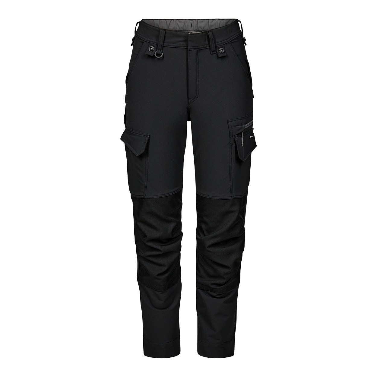 Entire Damen Arbeitshose mit 4-Wege-Stretch in Schwarz/Anthrazit Grau, Größe 48