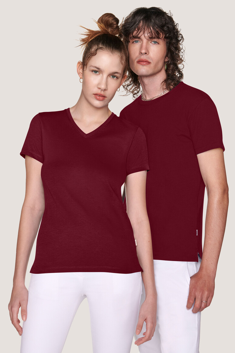 HAKRO 269 COTTON TEC® T-Shirt in weinrot, Größe 3XL