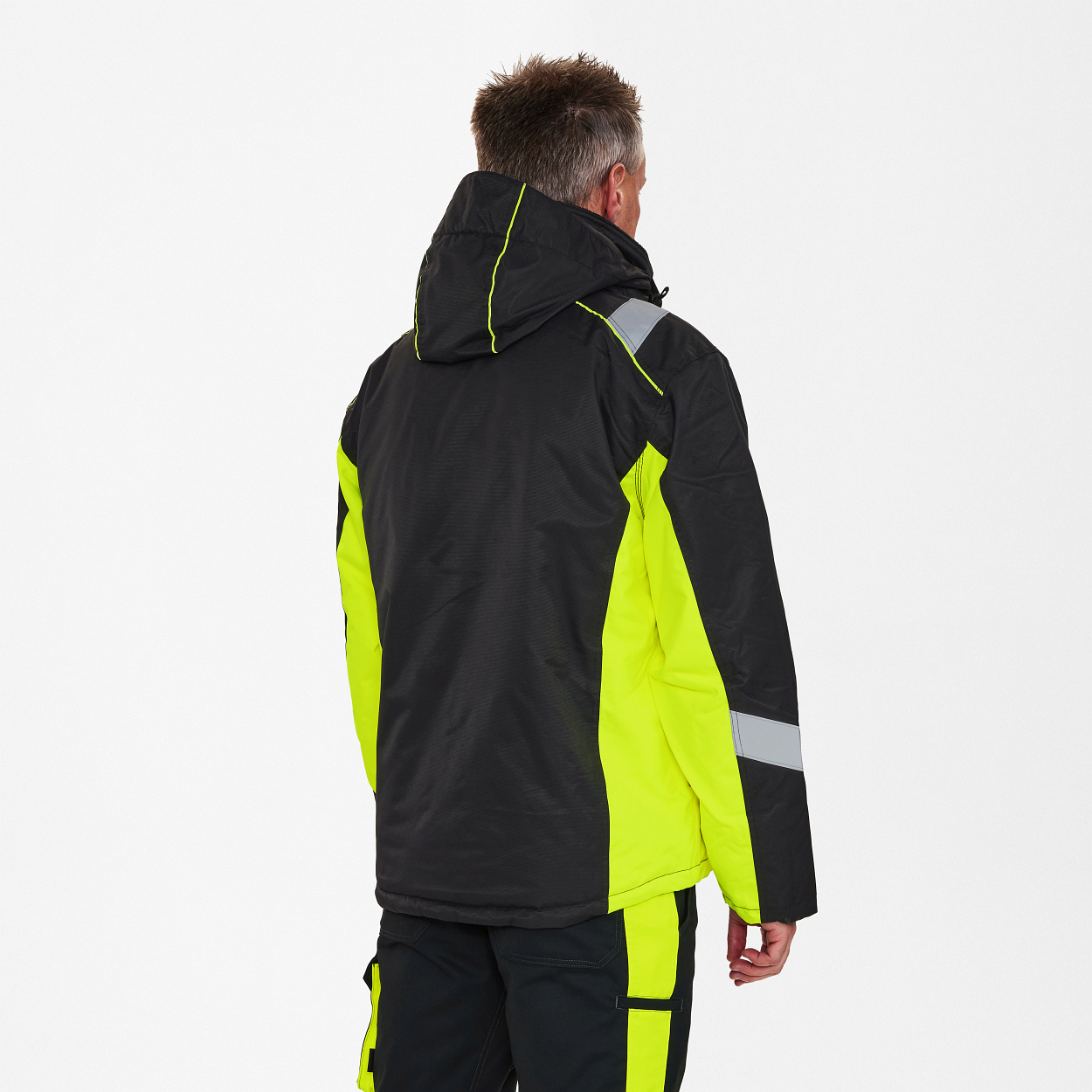 ENGEL Cargo Winterjacke in Schwarz/Gelb, Größe XS