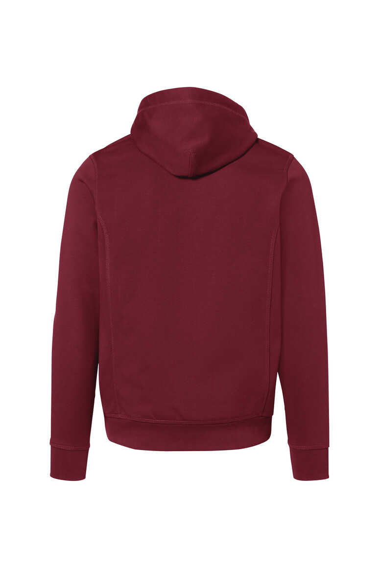 HAKRO 455 Kapuzenjacke Bonded ECO in weinrot/silber, Größe 3XL