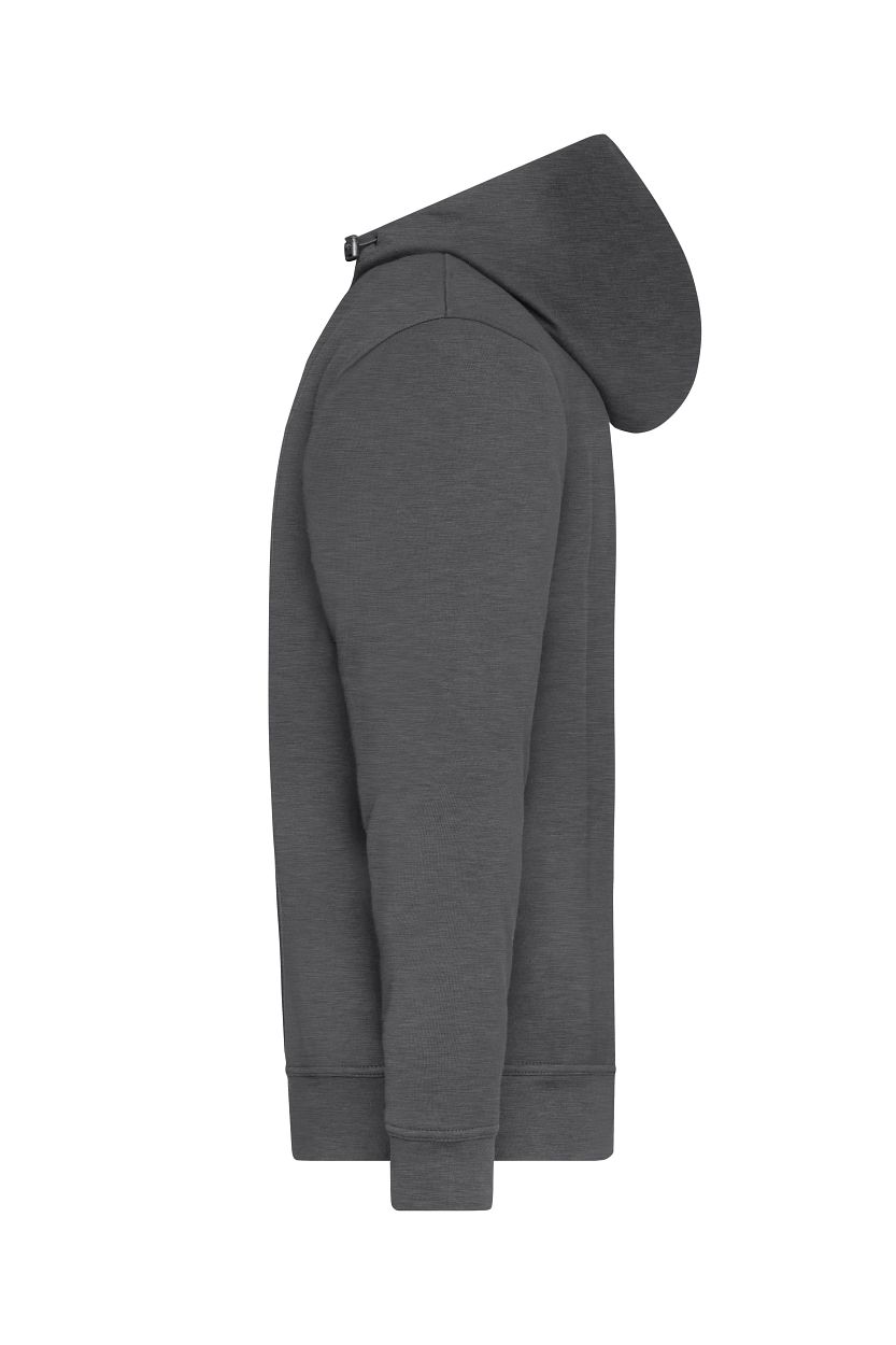 ORGANIC Workwear Half-Zip Hoody OCS Blended "JN839" in Dark-Melange, Größe 6XL - Daiber