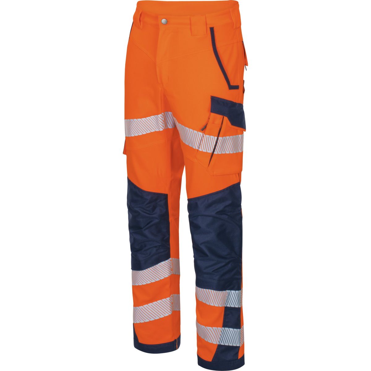 Bundhose Flex-HiVis leuchtorange-marine von Vizwell
