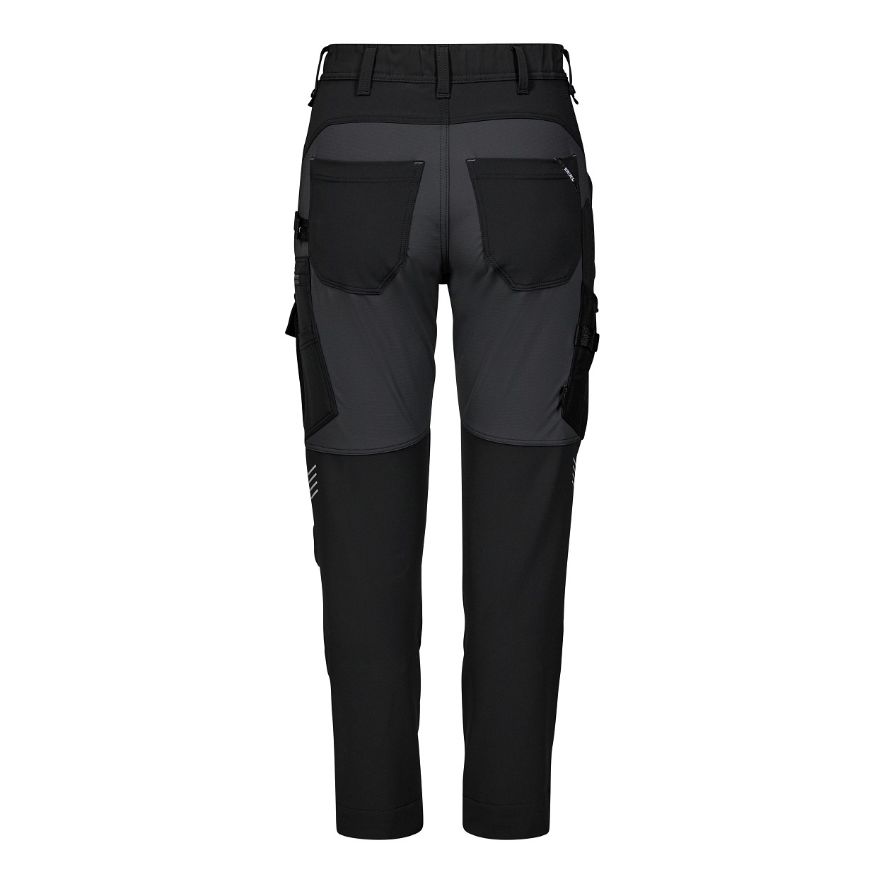 Entire Damen Arbeitshose mit 4-Wege-Stretch in Schwarz/Anthrazit Grau, Größe 48
