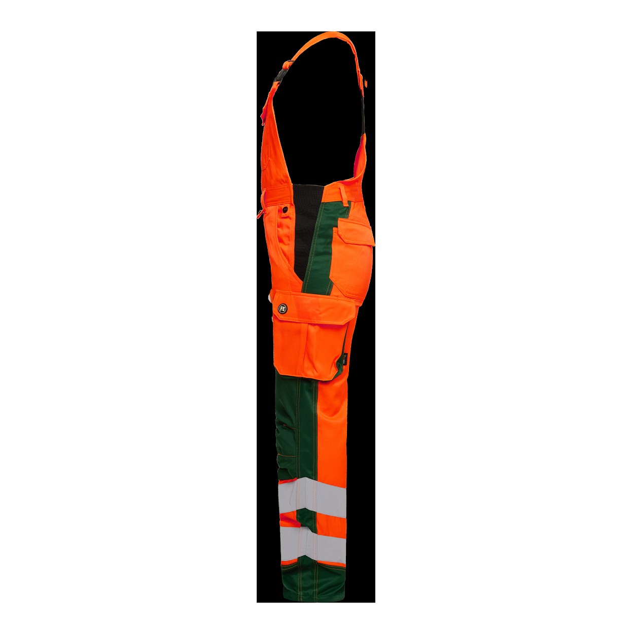 ENGEL Safety Light Damen Latzhose in Orange/Grün, Größe 48