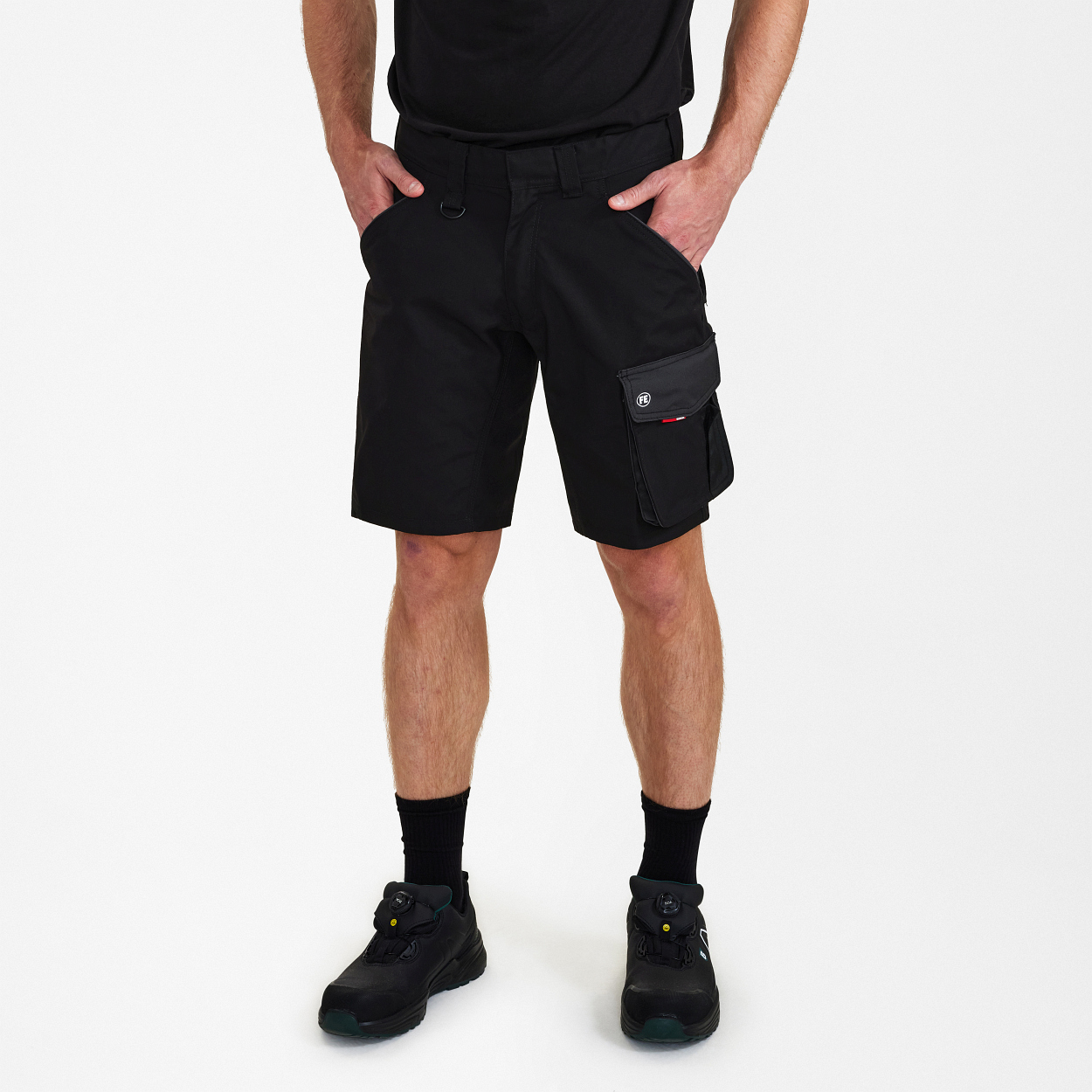 ENGEL Galaxy Arbeitsshorts in Schwarz/Anthrazit Grau, Größe 54