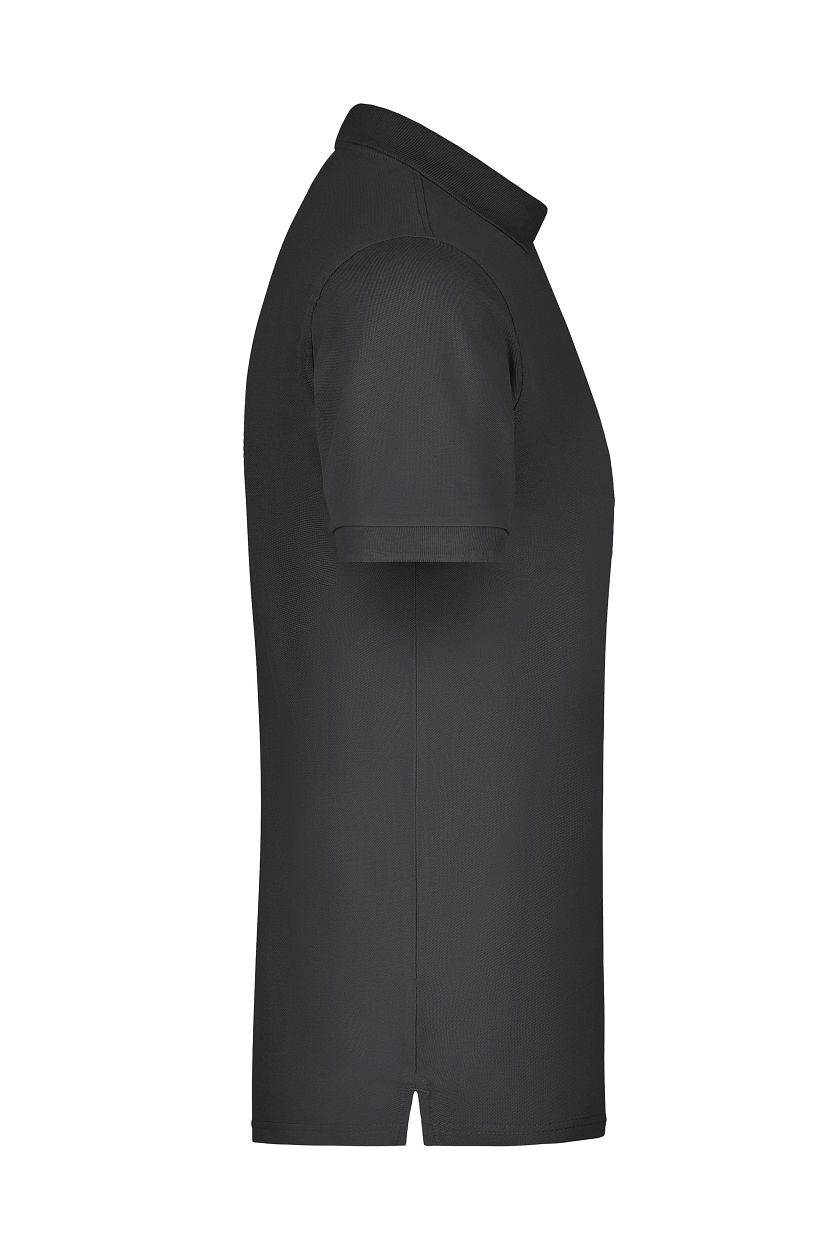 Men's Elastic Polo Piqué "JN710" in Black, Größe 3XL - Daiber
