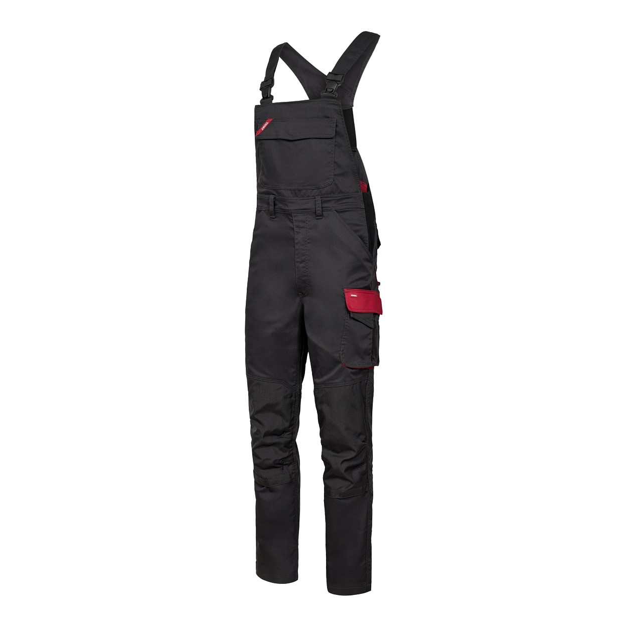 ENGEL Galaxy Latzhose mit Stretch in Anthrazit Grau/Tomato Red, Größe 106