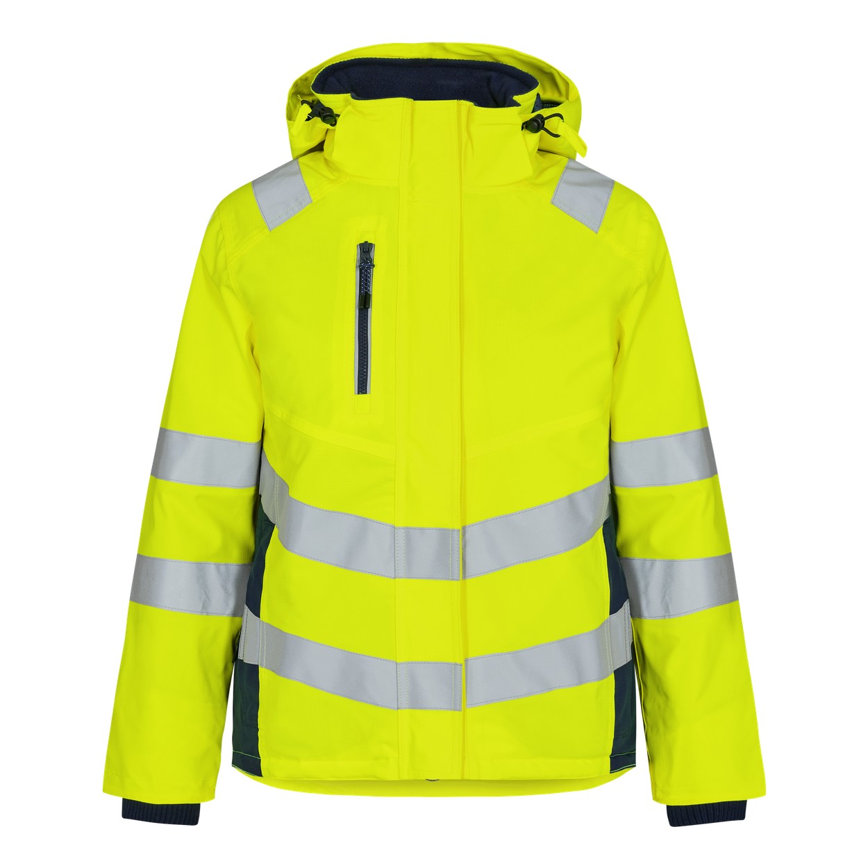 ENGEL Safety Damen Winterjacke in Gelb/Blue Ink, Größe XS