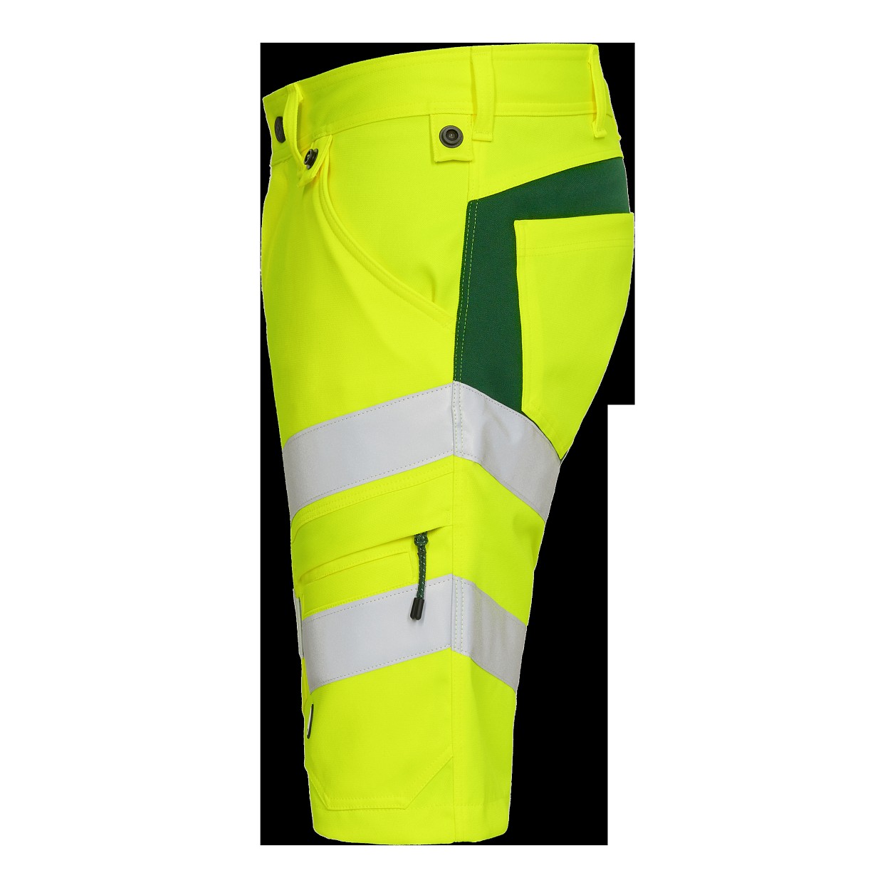 ENGEL Safety Arbeitsshorts mit 2-Wege-Stretch in Gelb/Grün, Größe 54