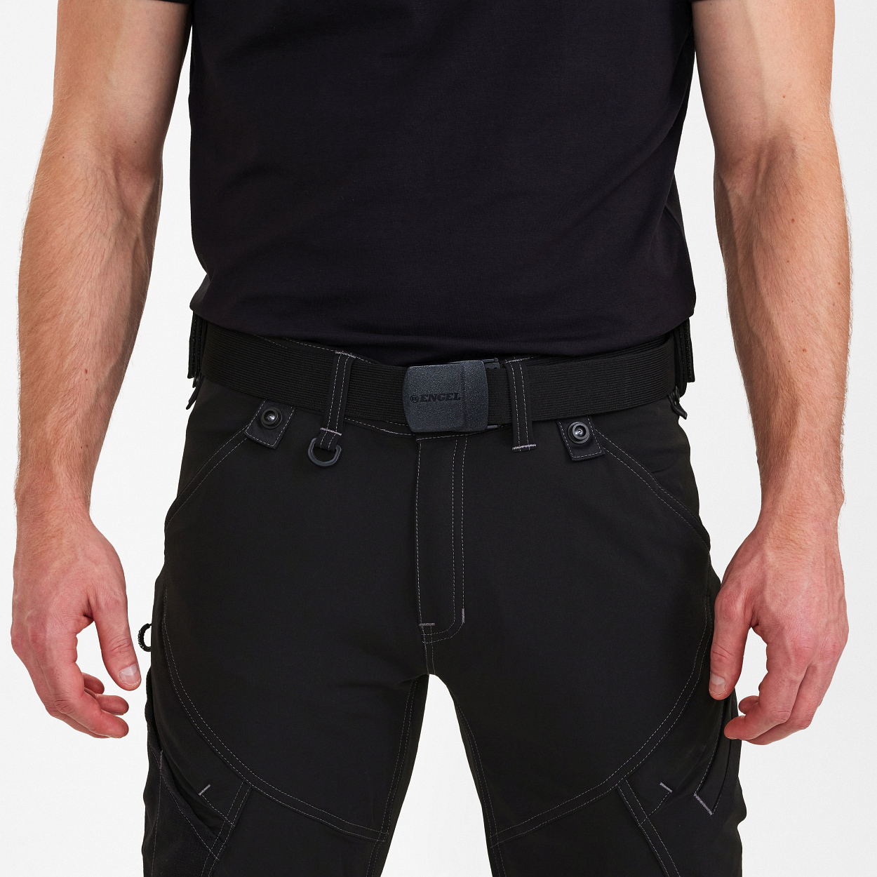 ENGEL Gürtel in Schwarz, Größe 130