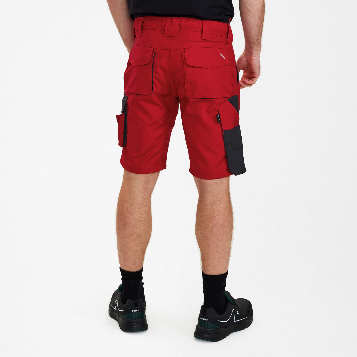 ENGEL Galaxy Arbeitsshorts in Tomato Red/Anthrazit Grau, Größe 54