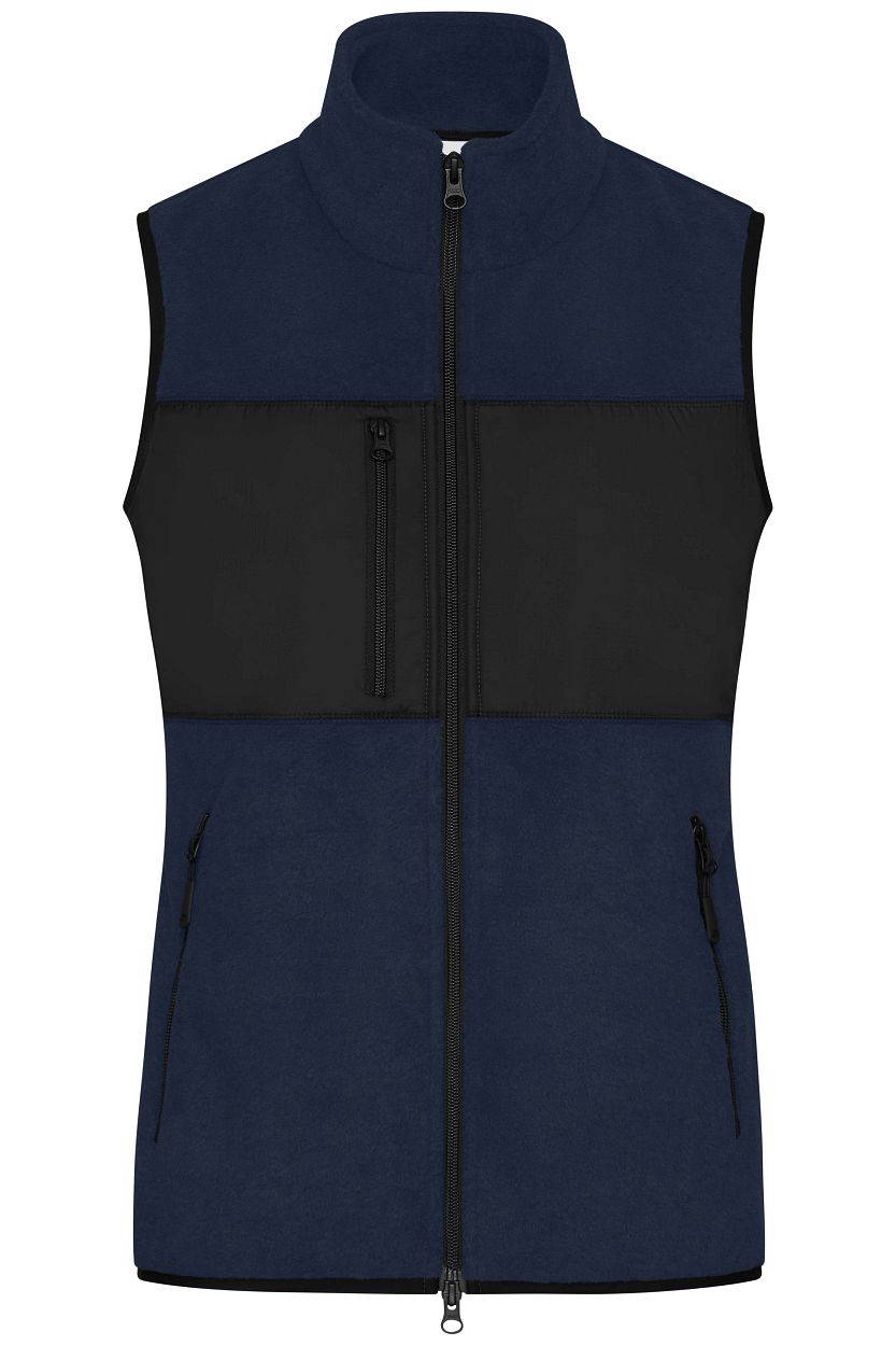 Ladies' Fleece Vest GRS "JN1309" in Navy/Black, Größe 2XL - Daiber