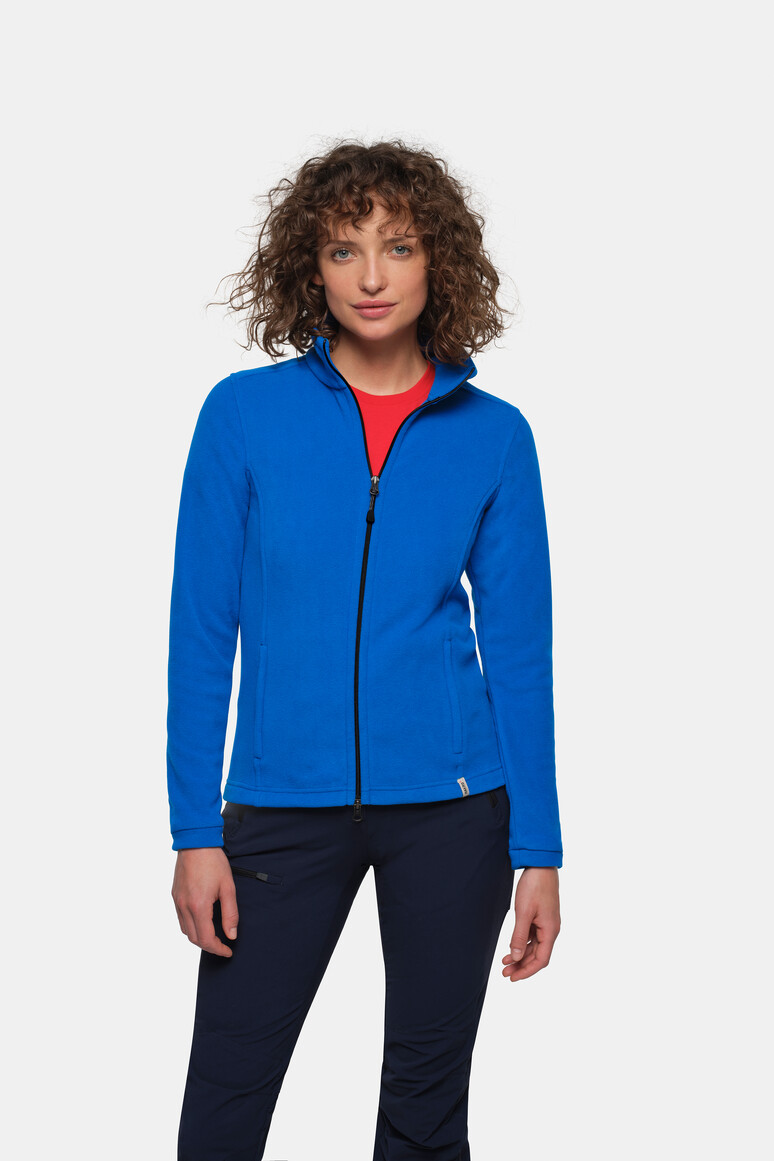 HAKRO 246 Damen Fleecejacke ECO GRS in Royalblau, Größe 6XL