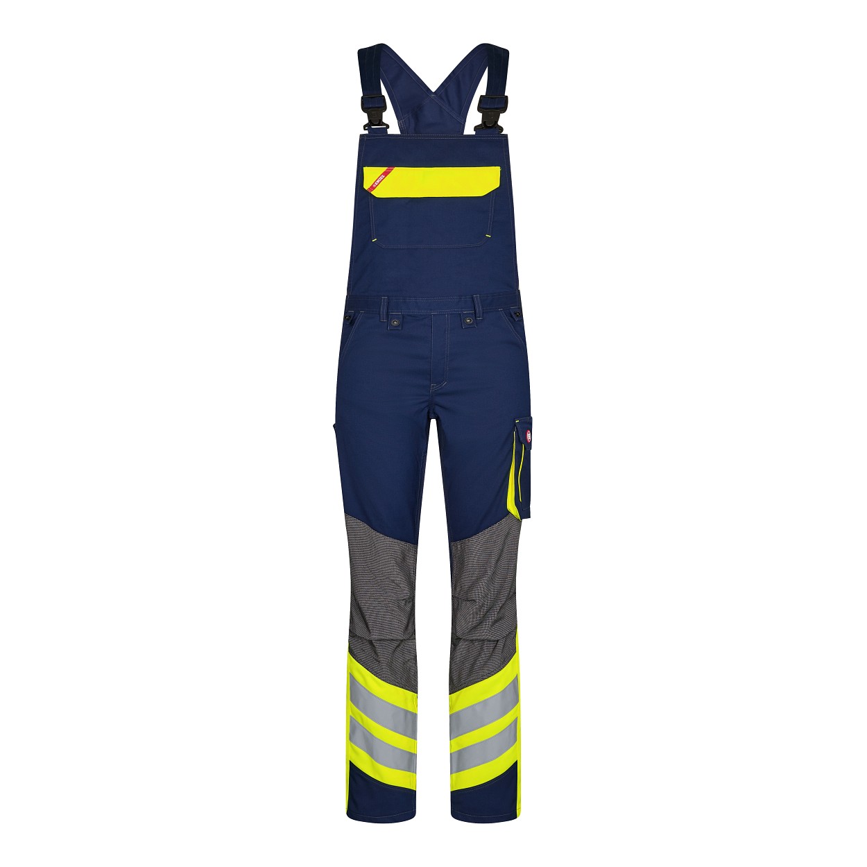 ENGEL Cargo Latzhose in Blue Ink/Gelb, Größe 106