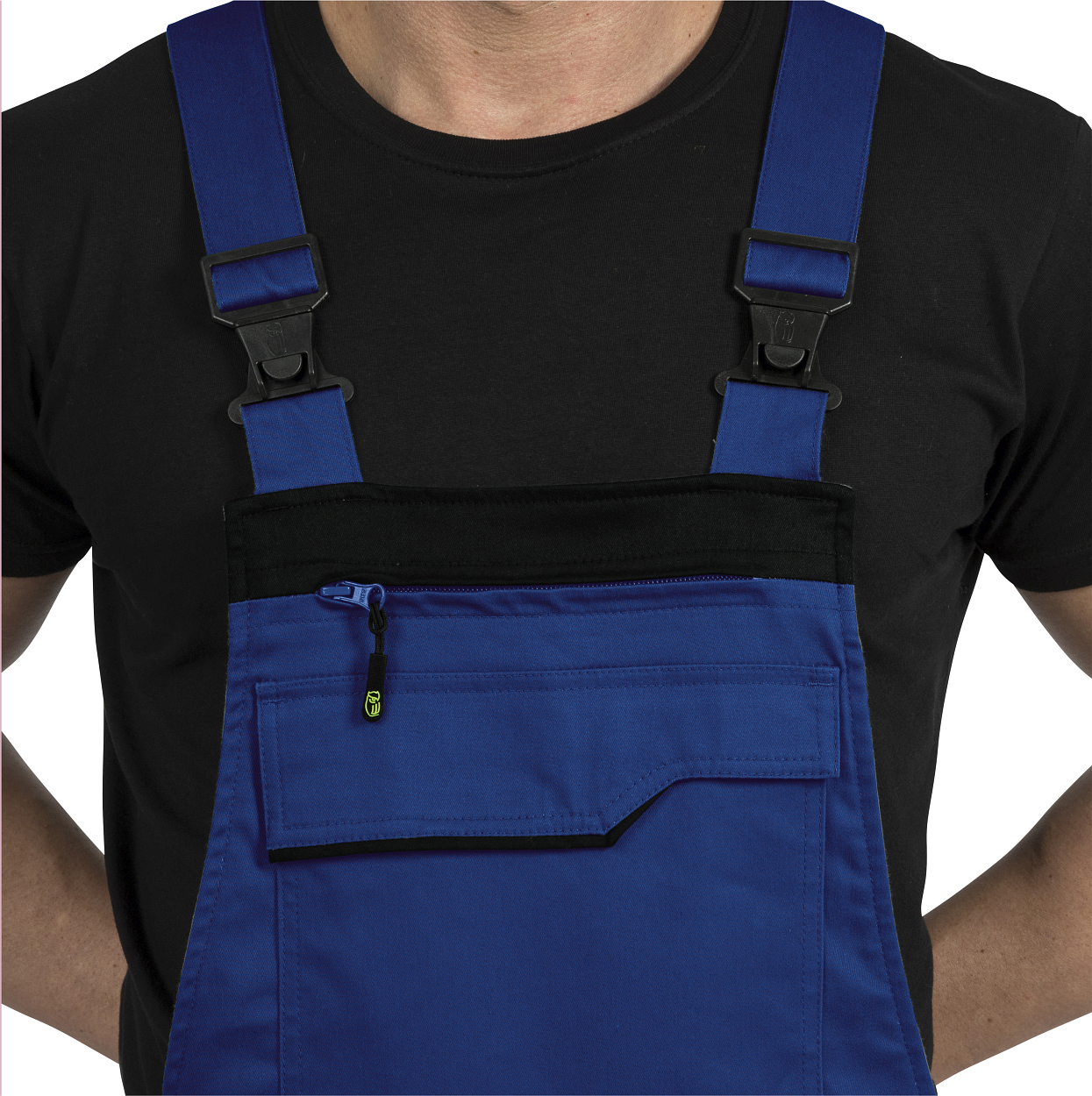 Latzhose FLEXL20 Flex Line in Kornblau/Schwarz, Gr. 70 von Leibwächter