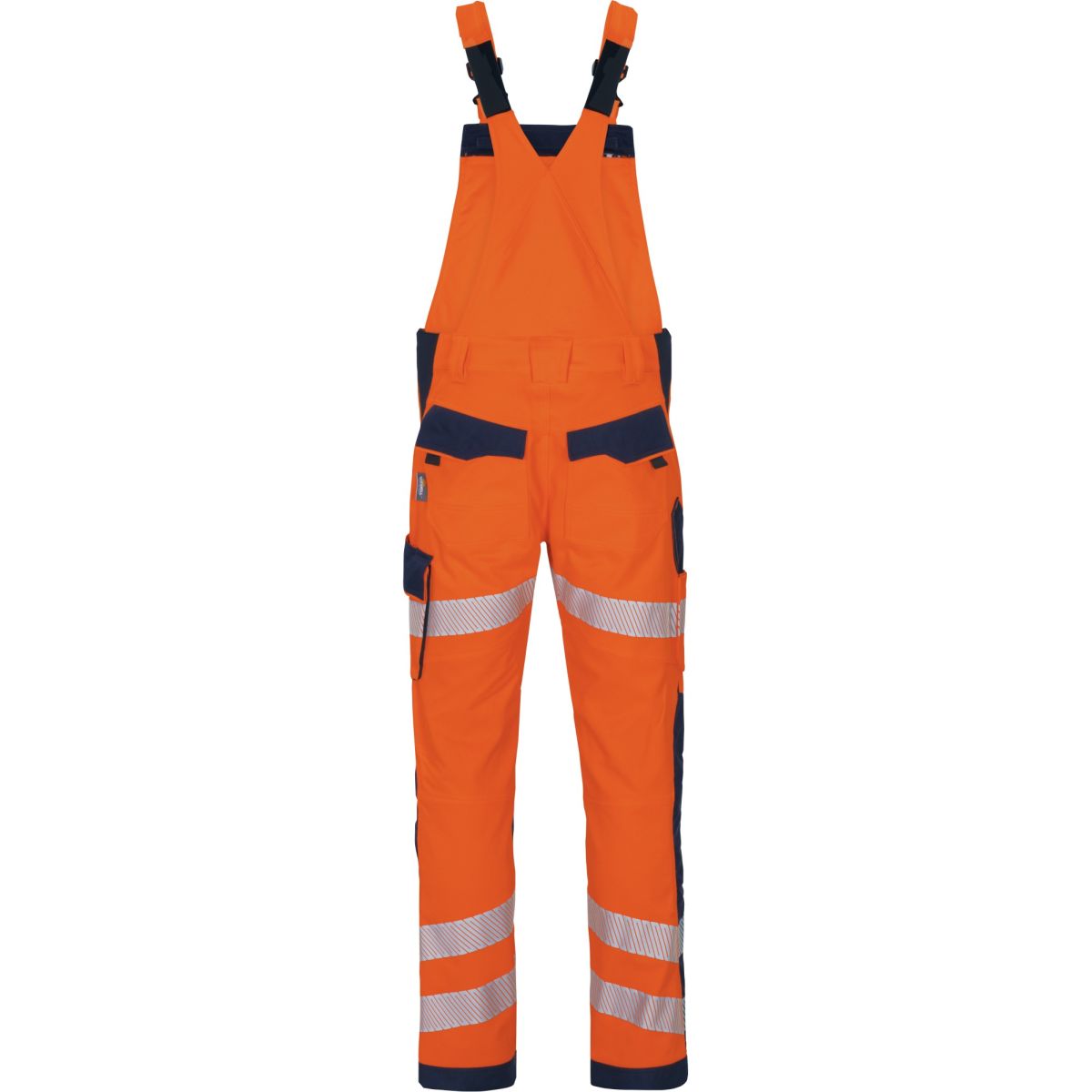 Latzhose Flex-HiVis leuchtorange-marine von Vizwell Latzhose Flex-HiVis leuchtorange-marine von Vizwell