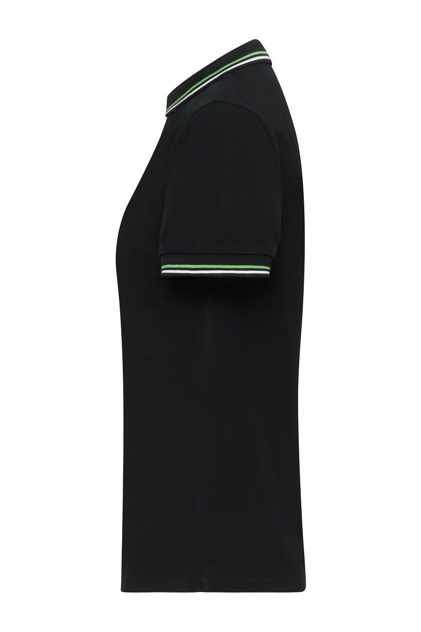 Ladies' Polo "JN1305" in Black/White/Lime-Green, Größe 2XL - Daiber