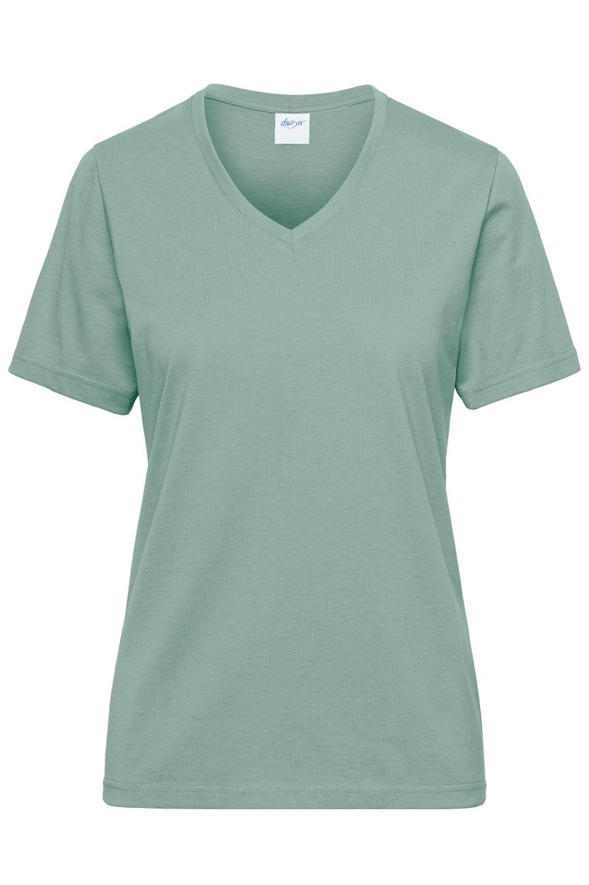 Ladies' ORGANIC Workwear T-Shirt OCS Blended "JN1807" in Foggy-Green, Größe 4XL - Daiber