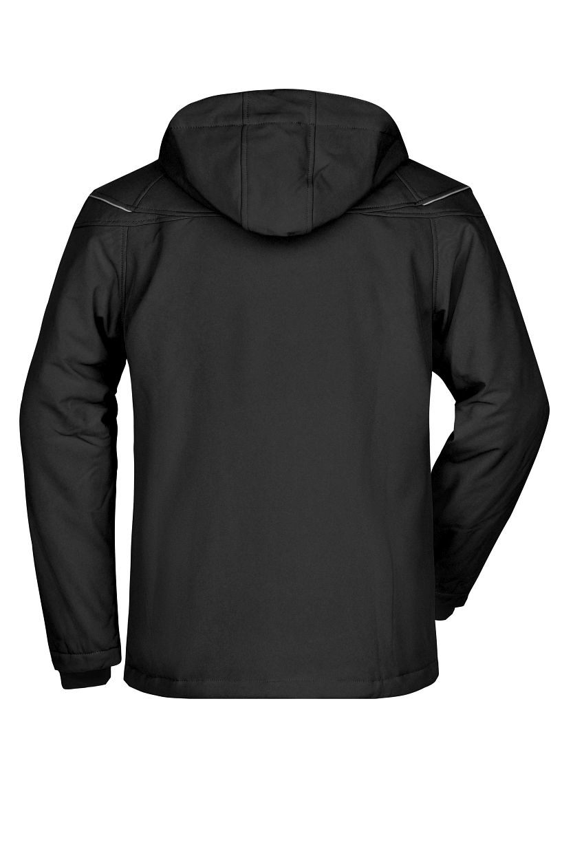 Men’s Winter Softshell Jacket "JN1000" in Black, Größe 5XL - Daiber