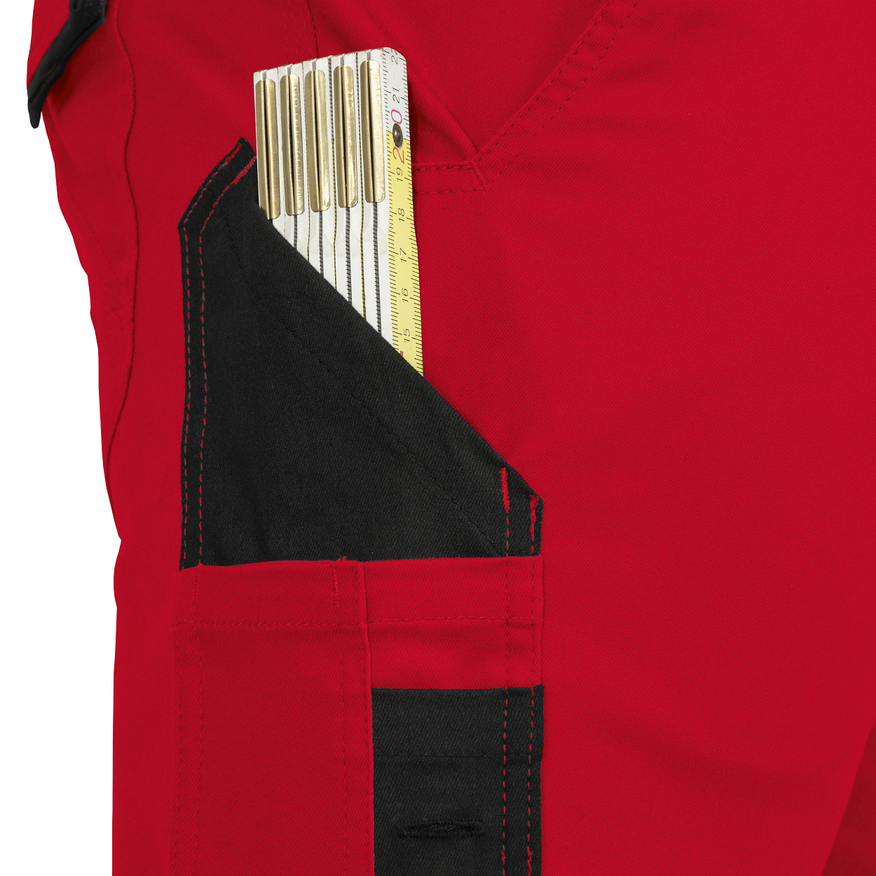 Latzhose Flex Line Rot/Schwarz FLEXL, Gr. 98 von Leibwächter