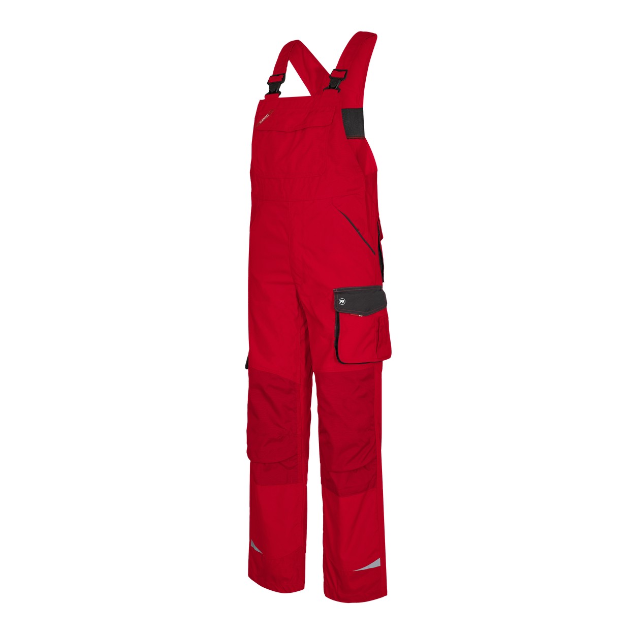 ENGEL Galaxy Latzhose in Tomato Red/Anthrazit Grau, Größe 106