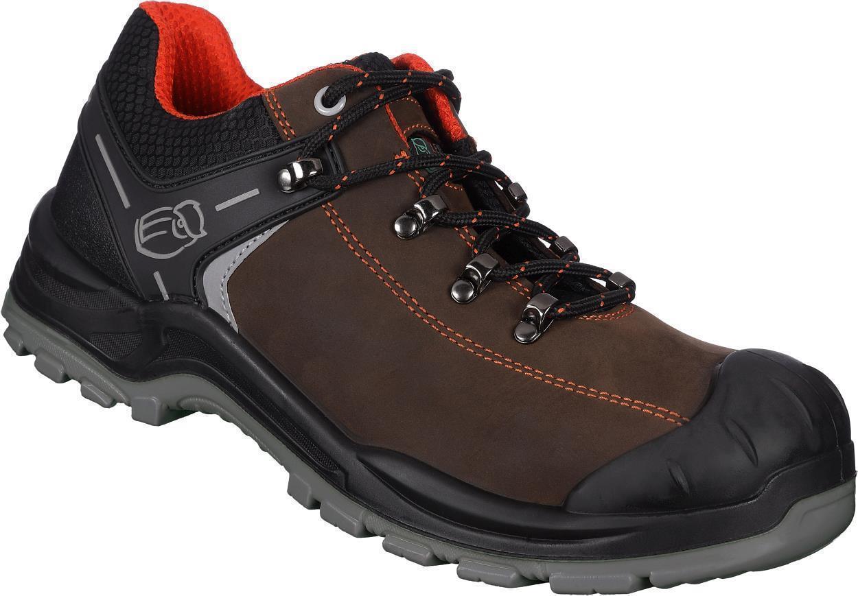 Halbschuh L3310 Parma in Grau/Braun/Rot, Gr. 48 von Leibwächter