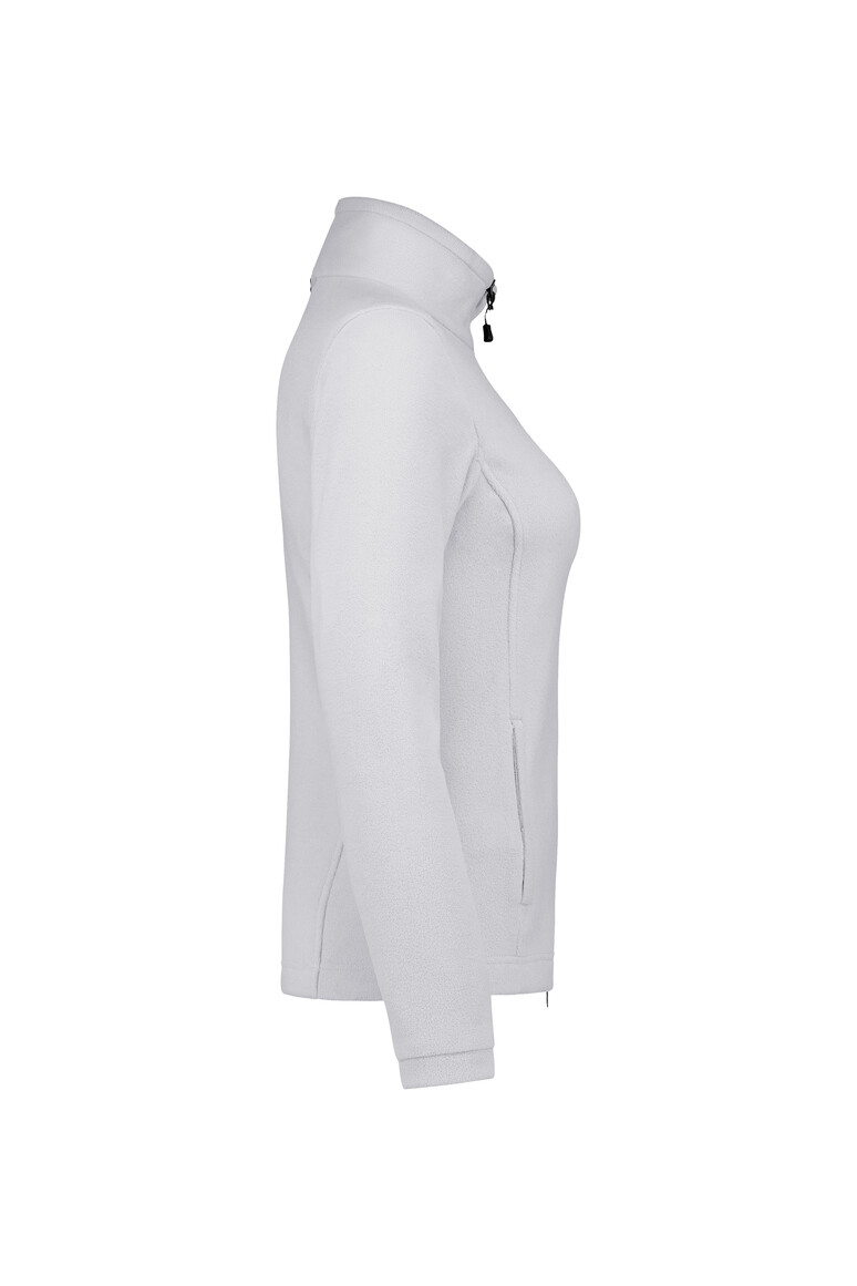 HAKRO 246 Damen Fleecejacke ECO GRS in Weiß, Größe 6XL