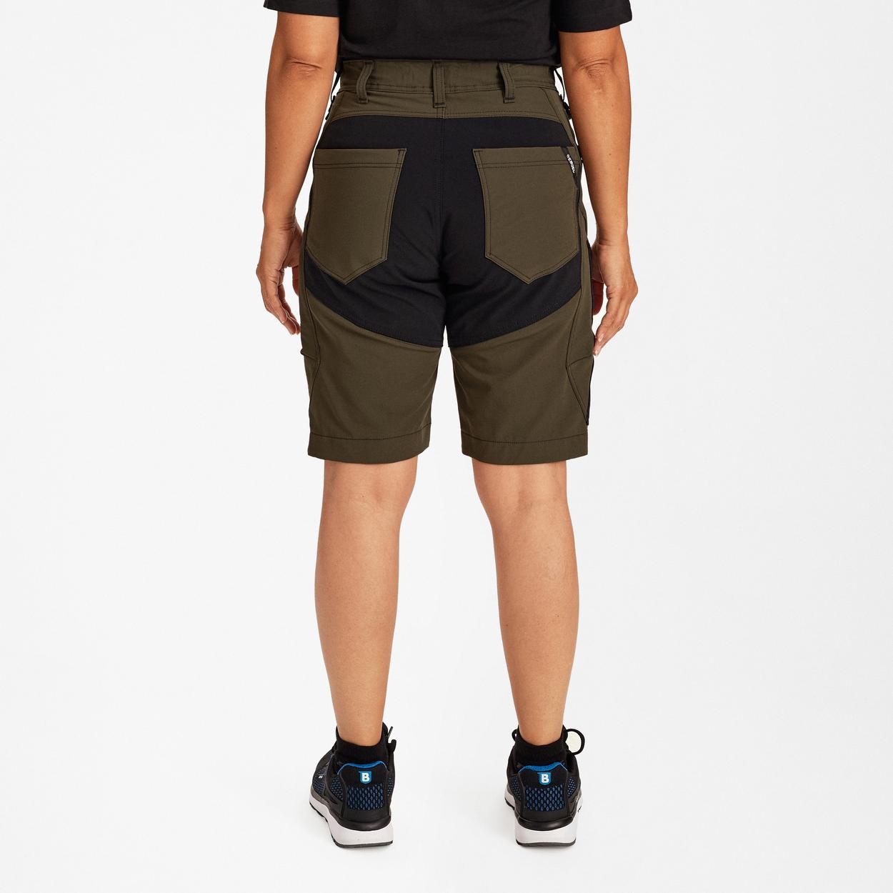 ENGEL X-treme Damen Arbeitsshorts mit 4-Wege Stretch in Forest Green, Größe 48
