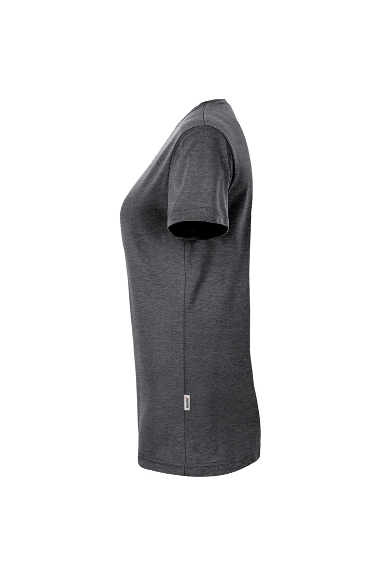 HAKRO 181 Damen V-Shirt MIKRALINAR® in Anthrazit meliert, Größe 6XL
