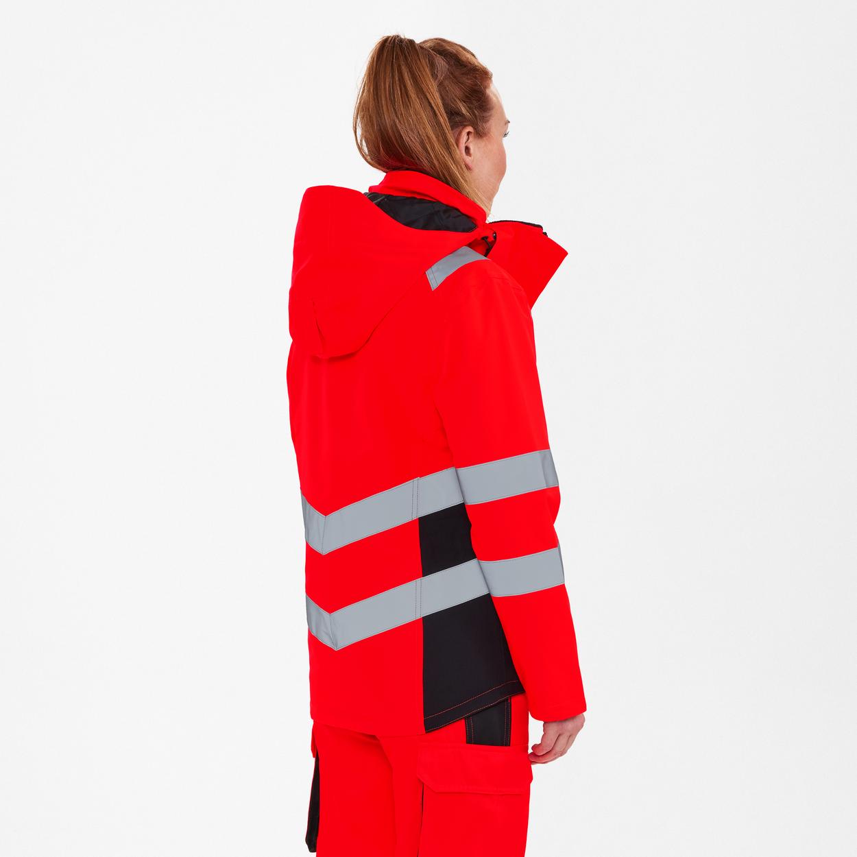 ENGEL Safety Damen Winterjacke in Rot/Schwarz, Größe XL