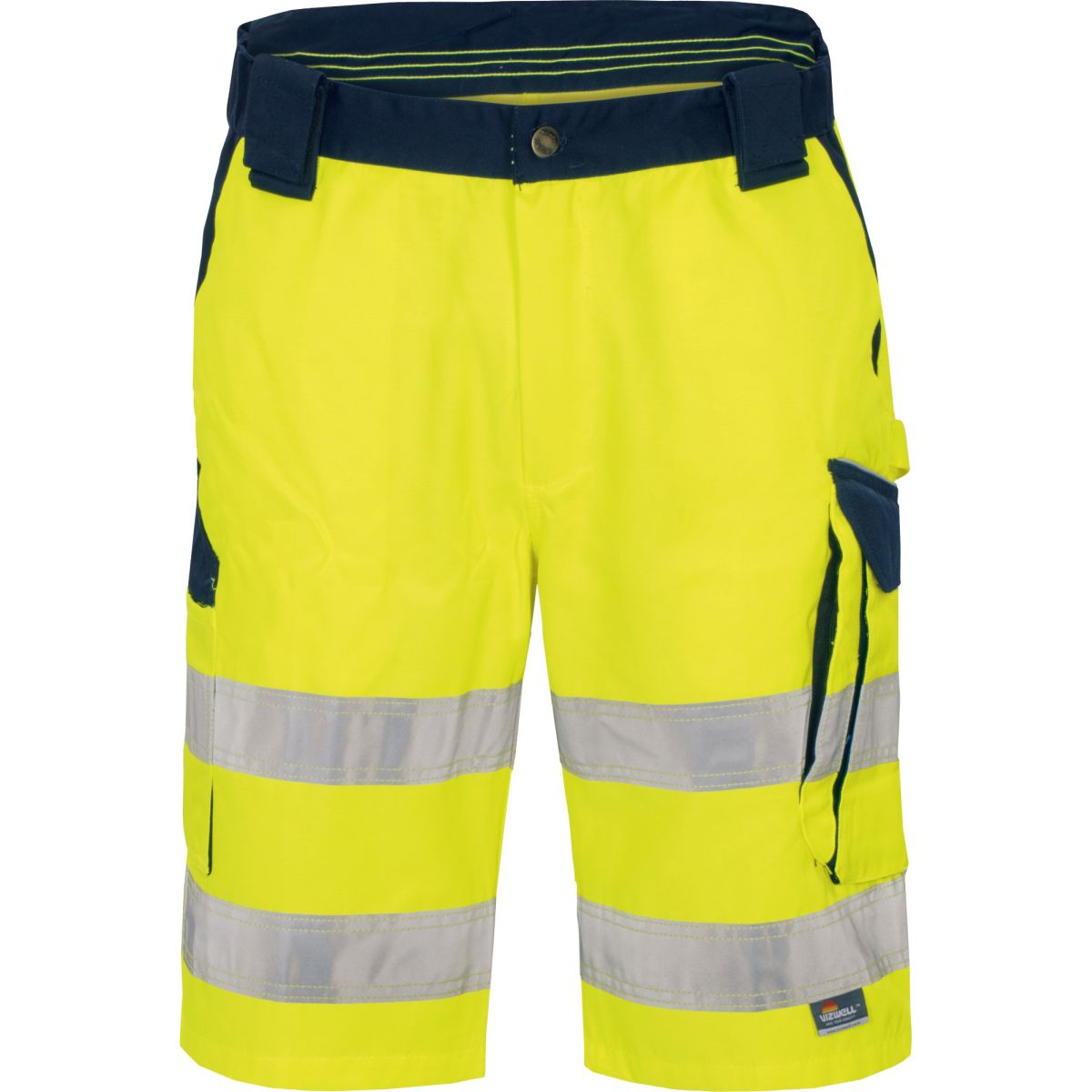 Warnschutz-Kontrast-Short leuchtgelb-marine von Vizwell Warnschutz-Kontrast-Short leuchtgelb-marine von Vizwell