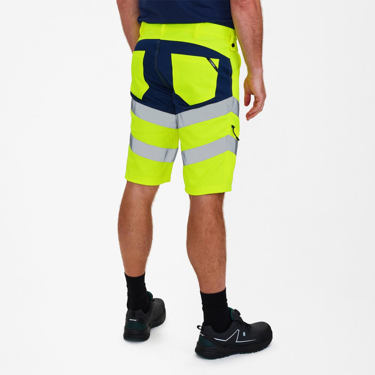 ENGEL Safety Arbeitsshorts mit 2-Wege-Stretch in Gelb/Blue Ink, Größe 54