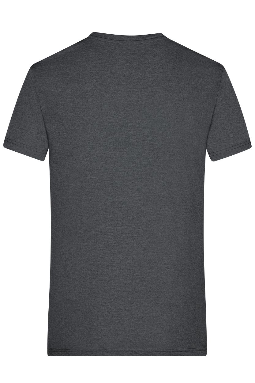 Men's Heather T-Shirt "JN974" in Black-Melange, Größe 3XL - Daiber