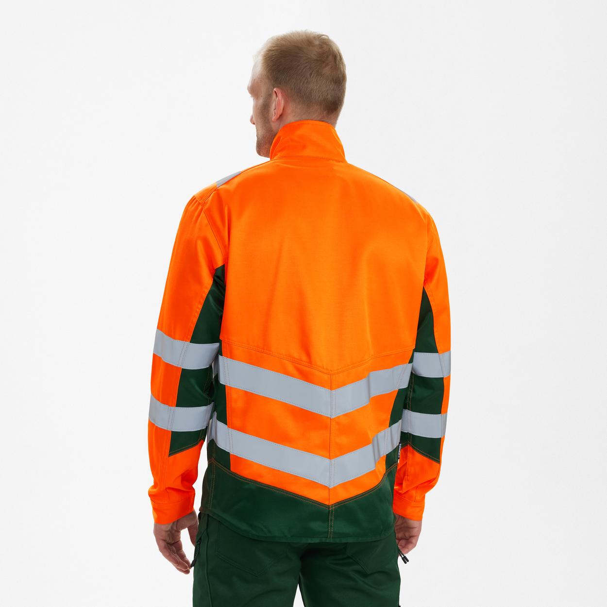 ENGEL Safety Light Arbeitsjacke in Orange/Grün, Größe XS
