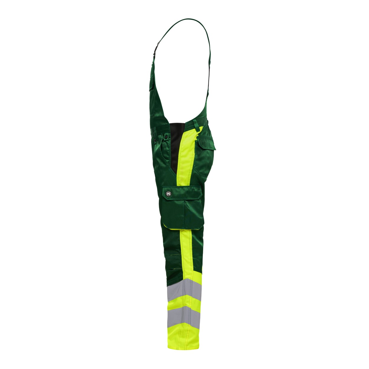 ENGEL Safety Light Latzhose in Green/Hivis yellow, Größe 106