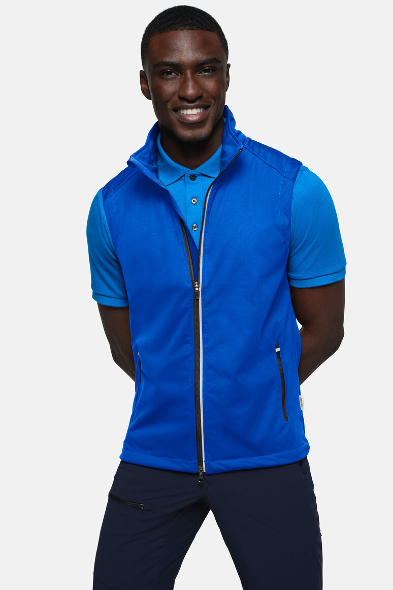 HAKRO 854 Light-Softshellweste Edmonton in Royalblau, Größe XS