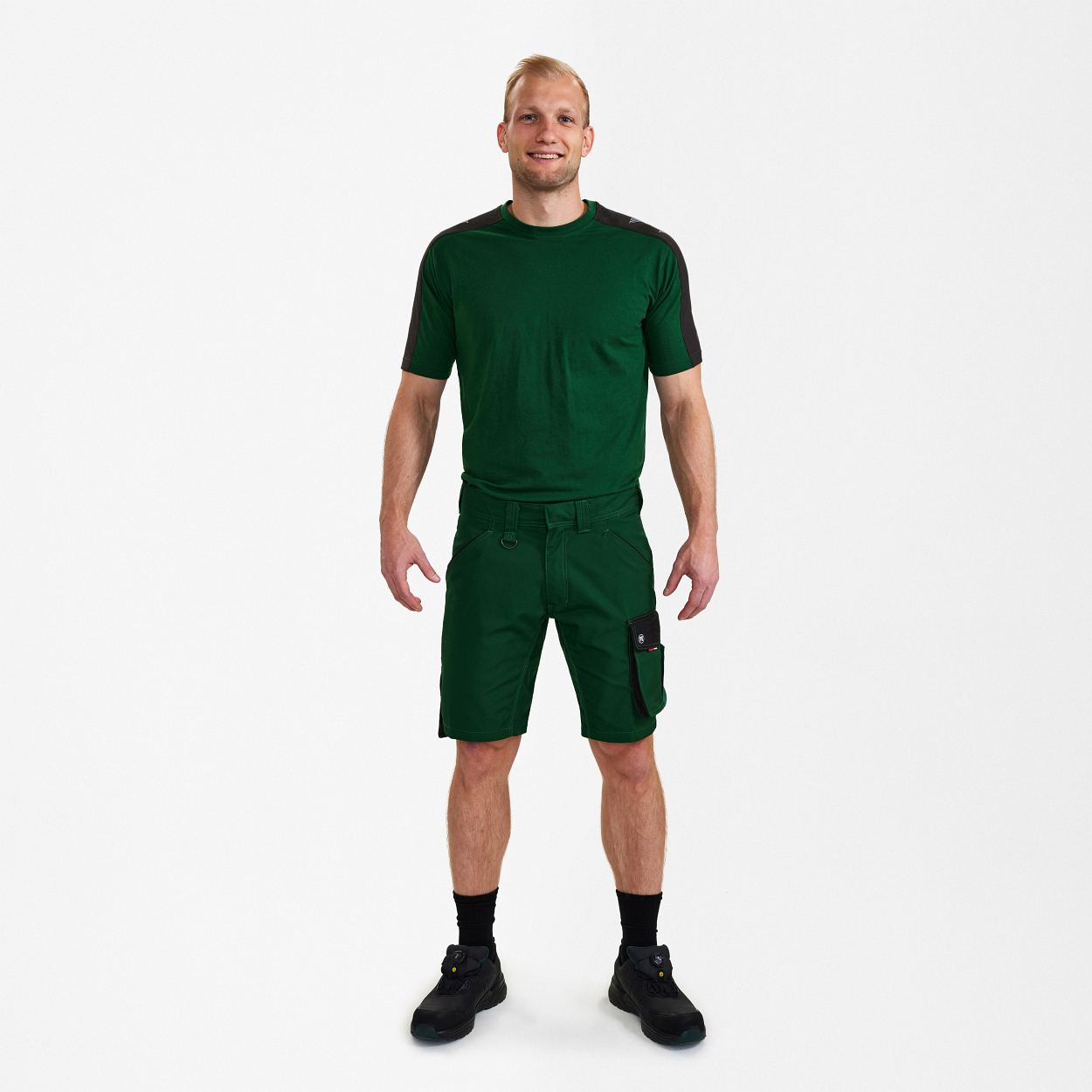 ENGEL Galaxy Shorts in Grün/Schwarz, Größe 54