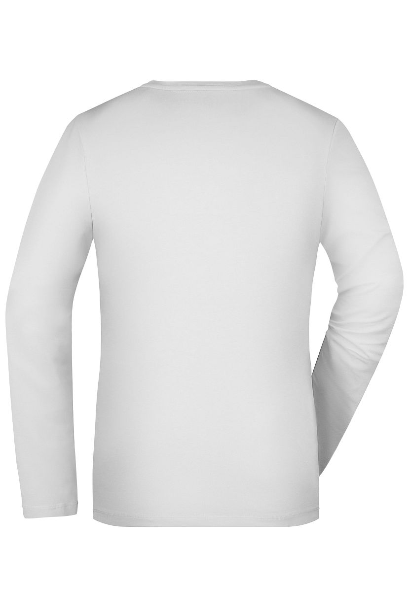 Ladies' Stretch Shirt Long-Sleeved "JN927" in White, Größe 2XL - Daiber