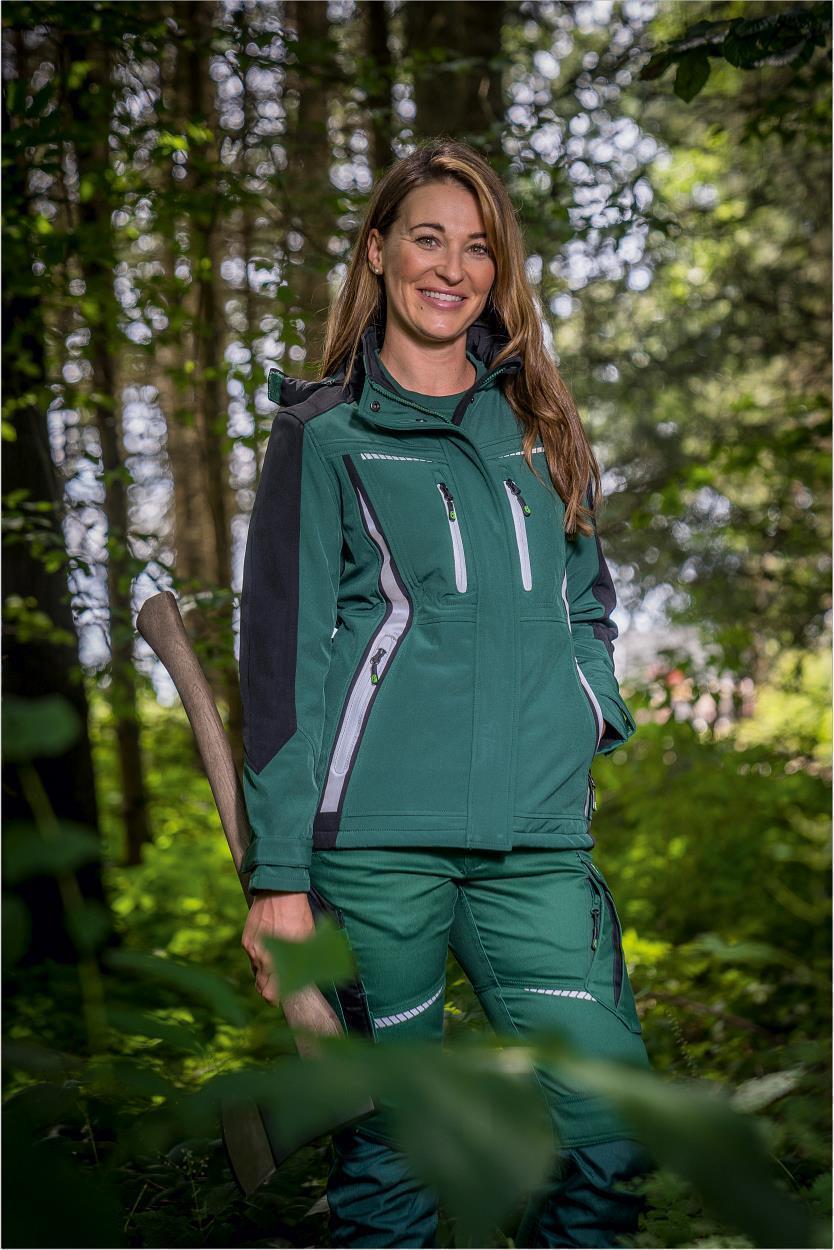 Damen Shorts Flex Line Grün/Schwarz FLXDK, Gr. 52 von Leibwächter