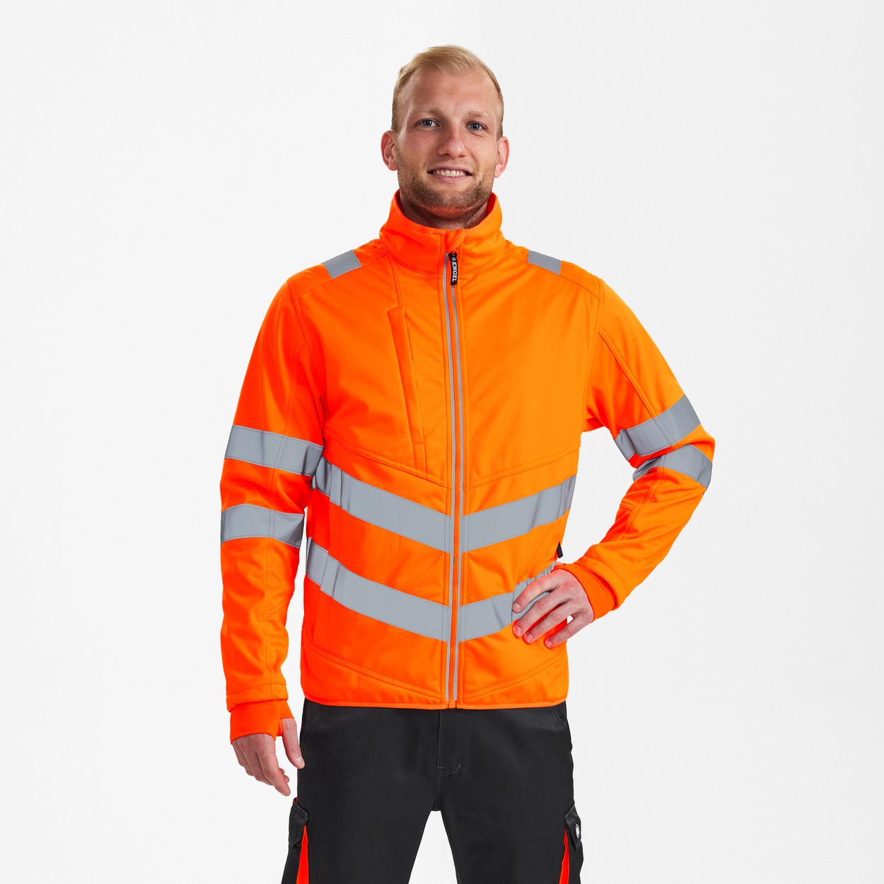 ENGEL Safety Softshelljacke in Hi-vis Orange, Größe XS