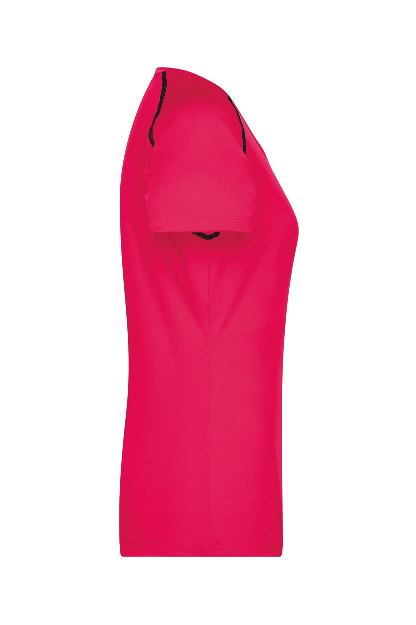 Ladies' Sports T-Shirt "JN495" in Bright-Pink/Titan, Größe 2XL - Daiber