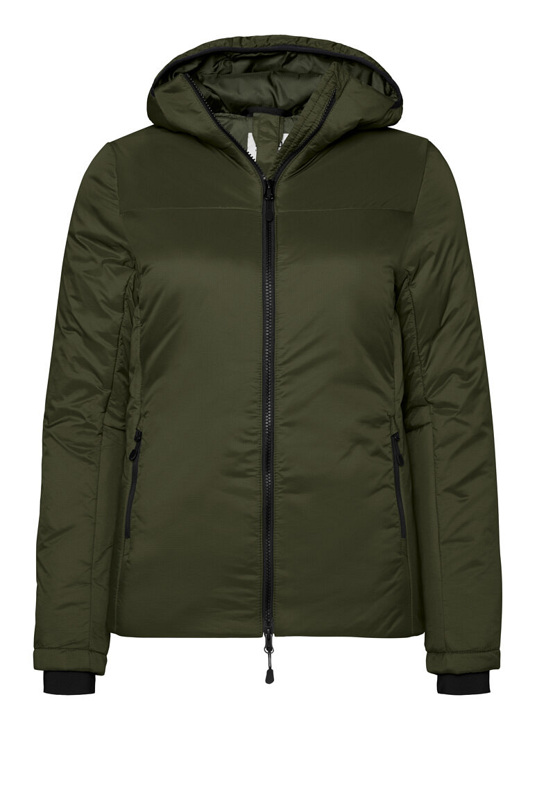 HAKRO 289 Damen Kapuzen Thermo Loftjacke in olive, Größe 3XL