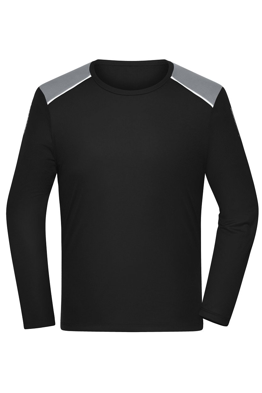 Men's Running Shirt Longsleeve GRS "JN1386" in Black, Größe 3XL - Daiber