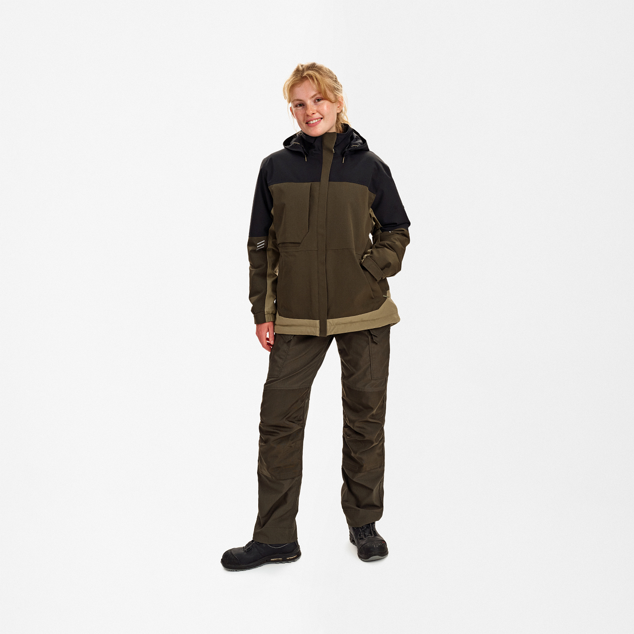 ENGEL Entire Damen Winterjacke in Forest Green/Schwarz, Größe XS